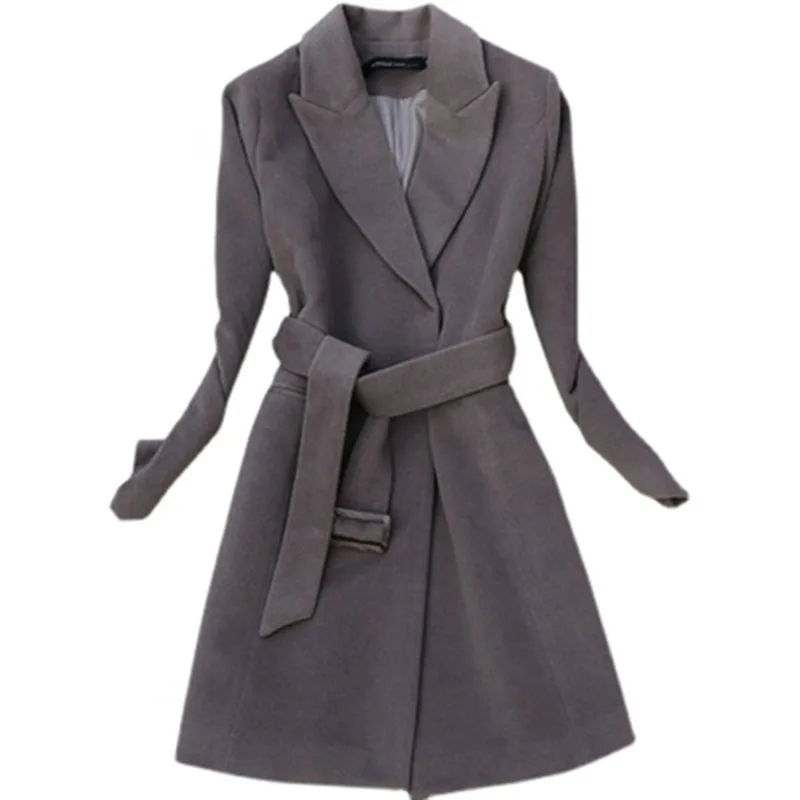 

Осенне-зимняя новая стильная модная женская куртка шерстяное Пальто приталенное однотонное твидовое темпераментное длинное пальто для женщин