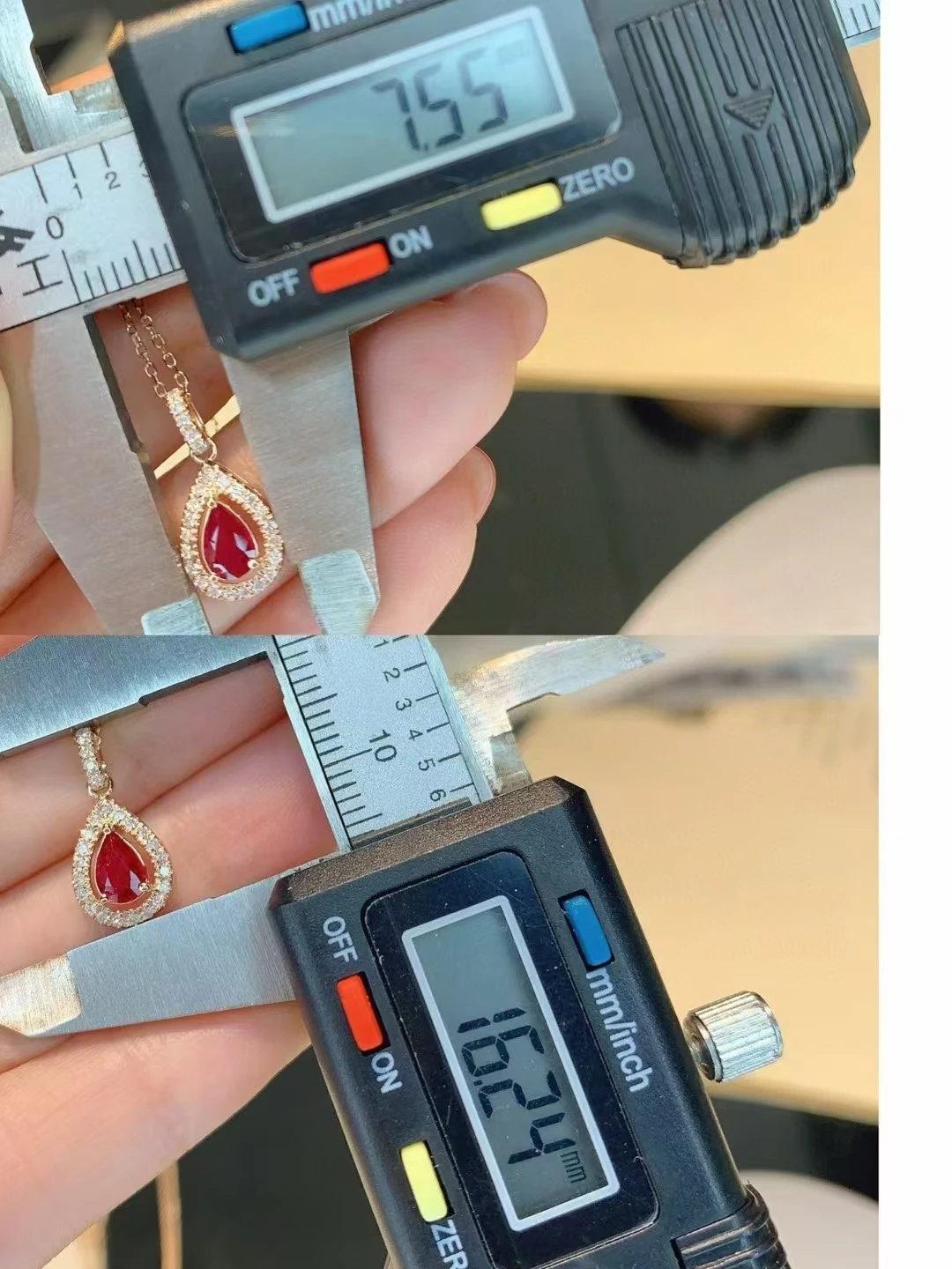 XCL WATER DROP РУБИЙ И НАТУРАЛЬНЫЙ КУЛОН ОЖЕРЕЛЬЕ ДИНЫЕ ЮВЕЛИРНЫЕ ИЗДЕЛИЯ ДЛЯ