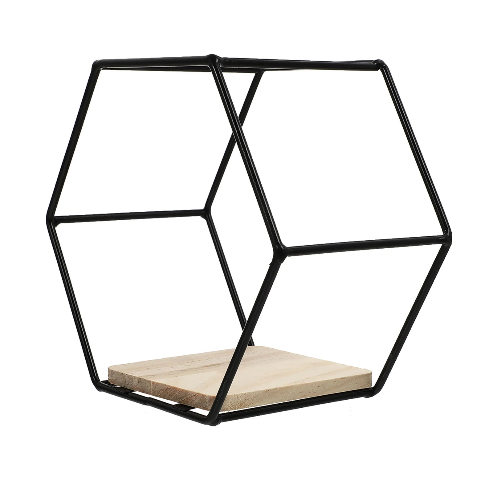 

Hexagonal Rack Wall Shelf Wall-mounted Storage Rack Storage Iron Hanging Display Wrought Decorative Succulent Pot