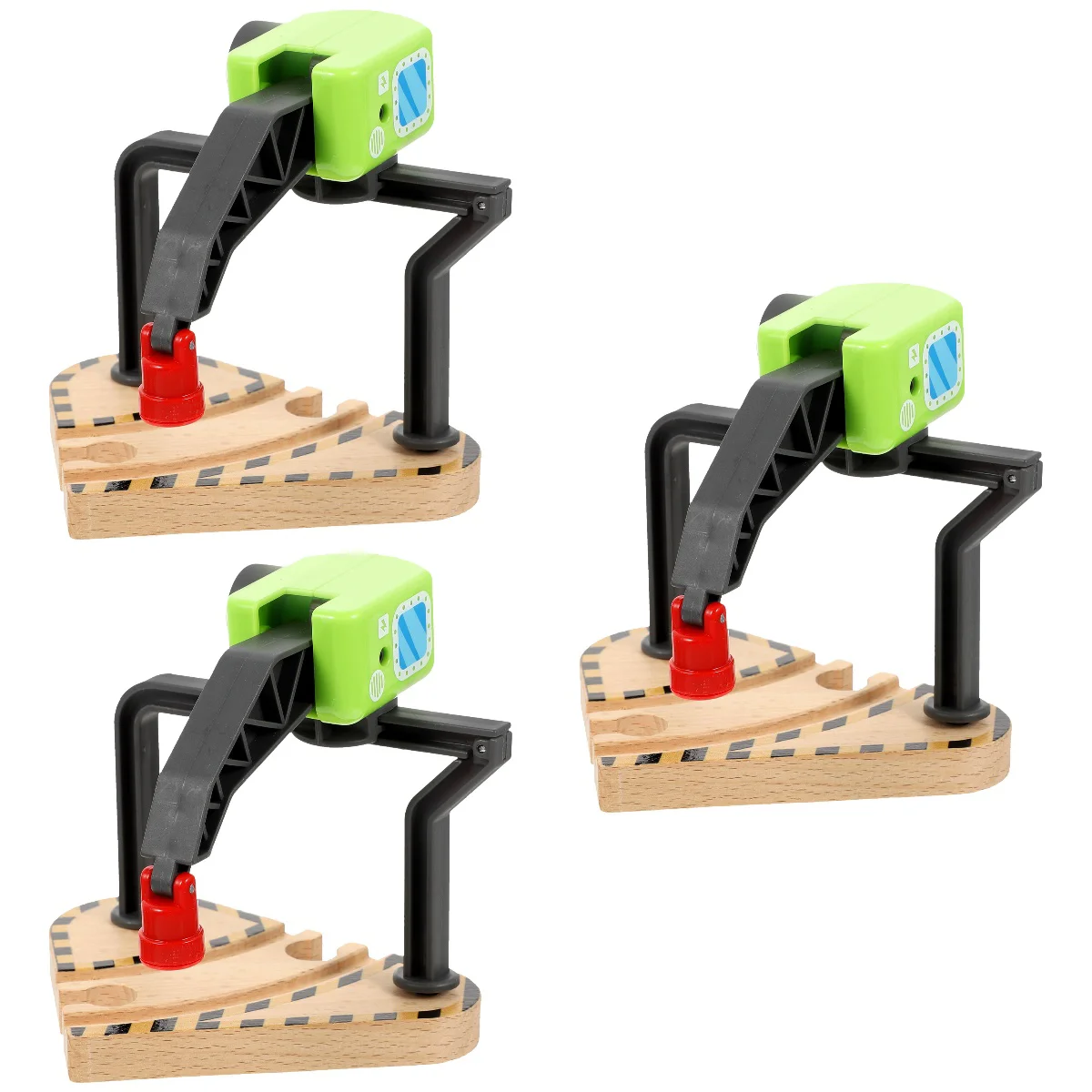 

3pcs Simulation Crane Model Playing Kids Model Railway Train Crane Auto Accessories
