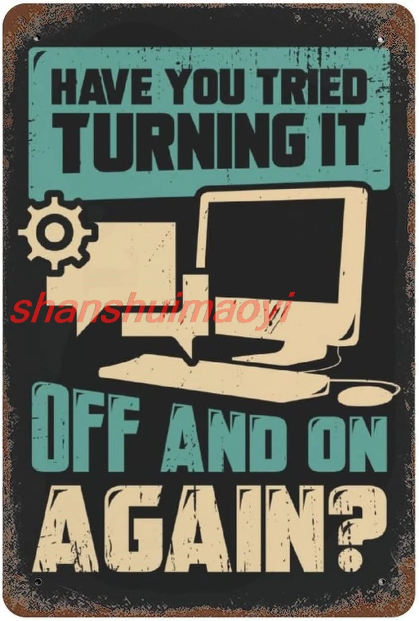 Eletina Ретро Металлическая жестяная вывеска Техническая поддержка Дизайн Знак