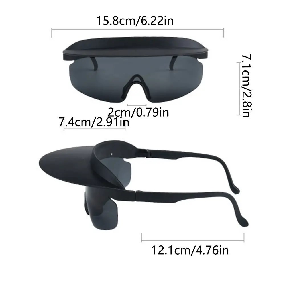 Ветрозащитная Солнцезащитная шляпа солнцезащитные очки цветные прозрачные