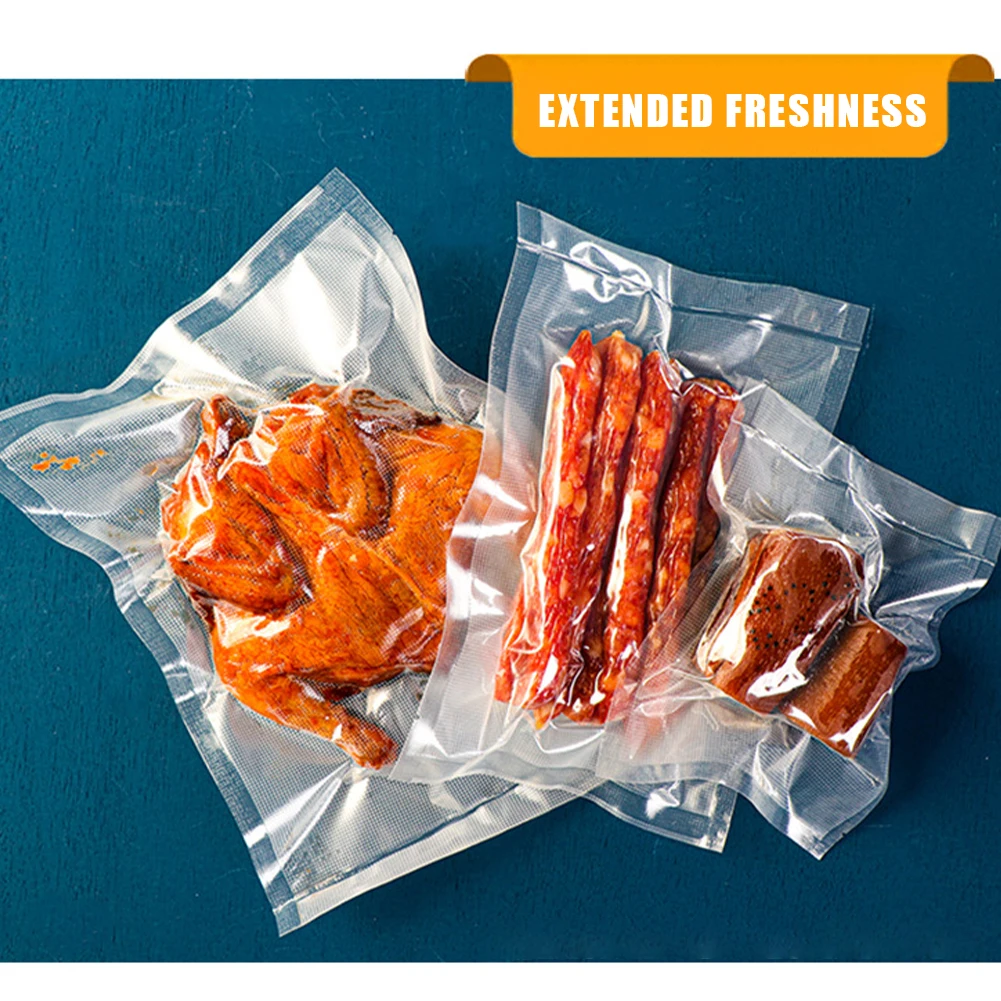 

100pcs Food Sealer Machine Bags BPA-Free Food Packaging Vacuum Bags Portable Durable No Cutting for Household Food Manufacturer