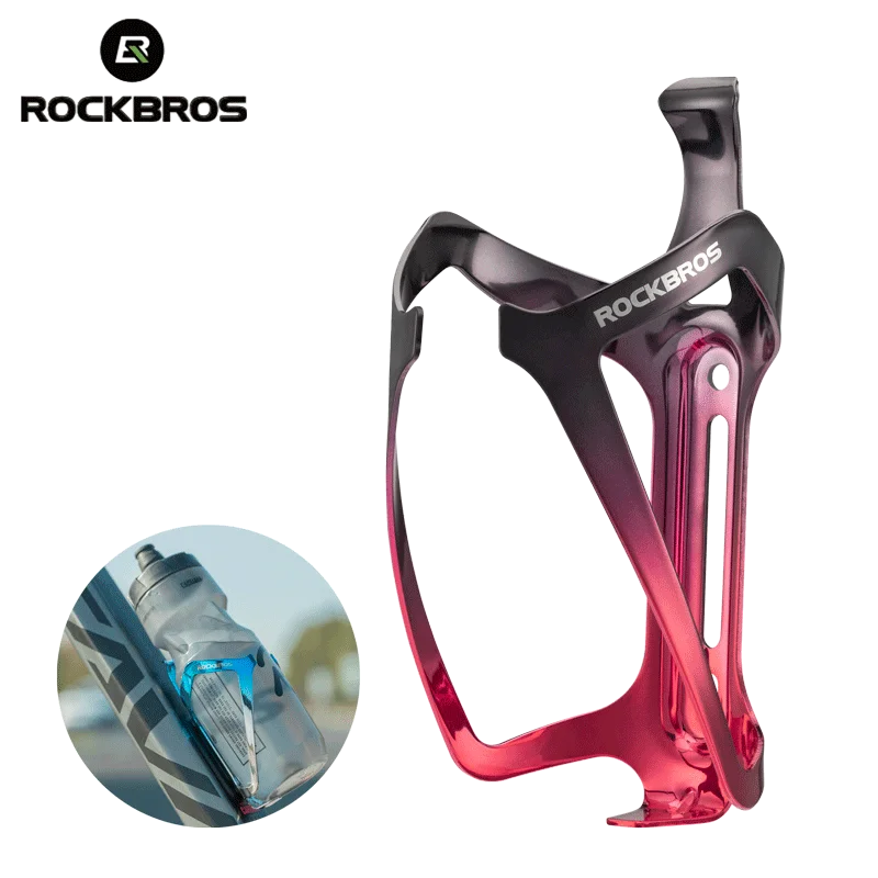 

ROCKBROS MTB Road Bike Water Bottle Cage Mount Aluminum Alloy Gradient Stronge Sturdy Bottle Holder Water Cup Bike Accessories