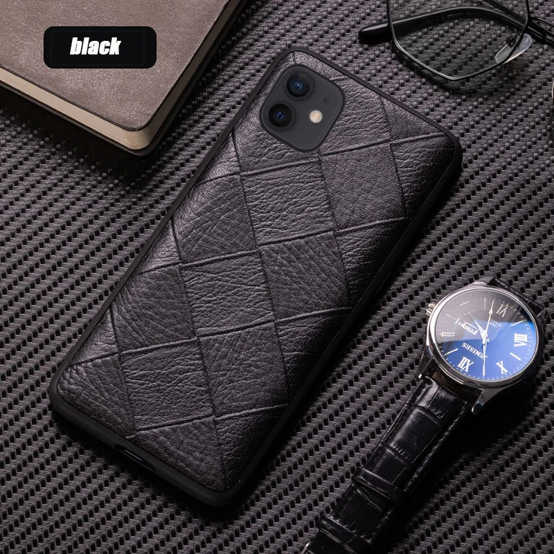 

High-end checkered leather phone case for iPhone 12 Pro Max 13 iPhone 11 Pro Max 8 Plus 7 Plus XS Max 7 XR 6S for iPhone 11