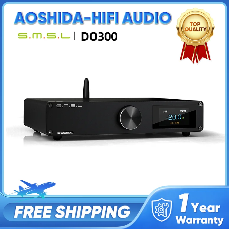 Фото SMSL DO300 Audio DAC ES9039MSPRO DO300 MQA CD-декодер XMOS XU316 DSD512 32 бит 768 кГц Bluetooth 5.1 LDAC XLR I2S + пульт дистанционного управления №1