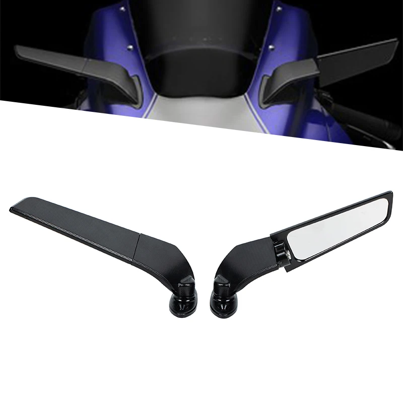 

2 Pcs Motorcycle Wind Wing Rearview Mirrors for KAWASAKI NINJA 650 50/300 250sl ZX-25R Adjustable Rotating Modified Side Mirrors