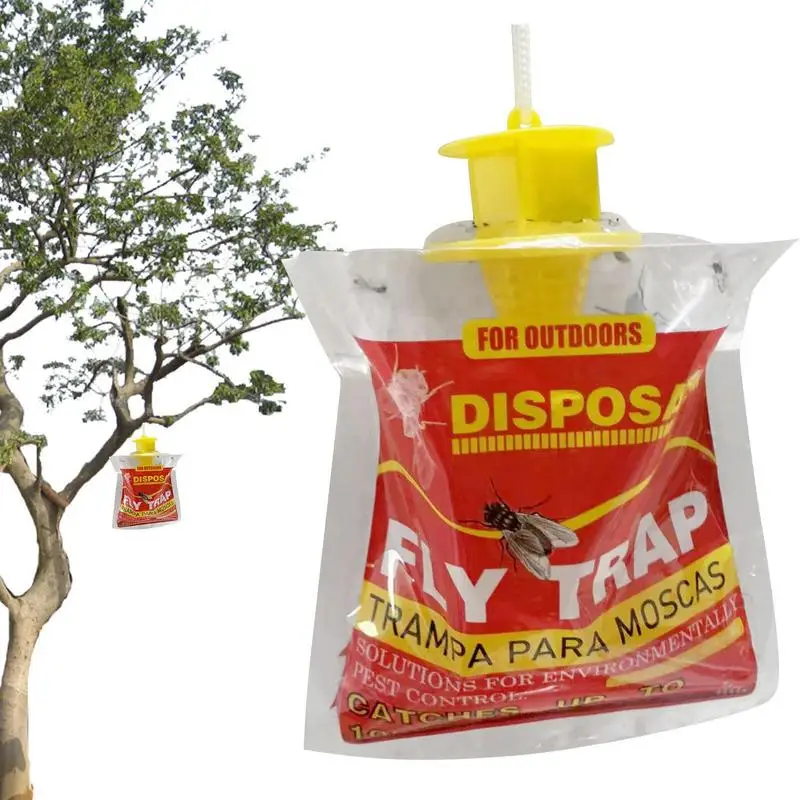 

Hanging Fly Trap Disposable Fly Catcher Bag Mosquito Trap Catcher Fly Wasp Insect Fly Mosquitoes Killer Flies Trap For Outdoor