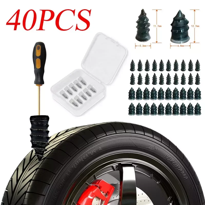 

NEW2023 Mixded Vacuum Tire Repair Nails for Car Motorcycle Scooter Tubeless Tyre Puncture Repair Rubber Screw Nail Tools Set