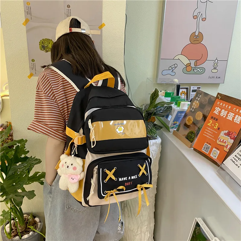 Japanese Style Girls Backpacks Kindergarten Bag Girls Bookbag School Kawaii Kit for Girls Boys Kids School Backpack