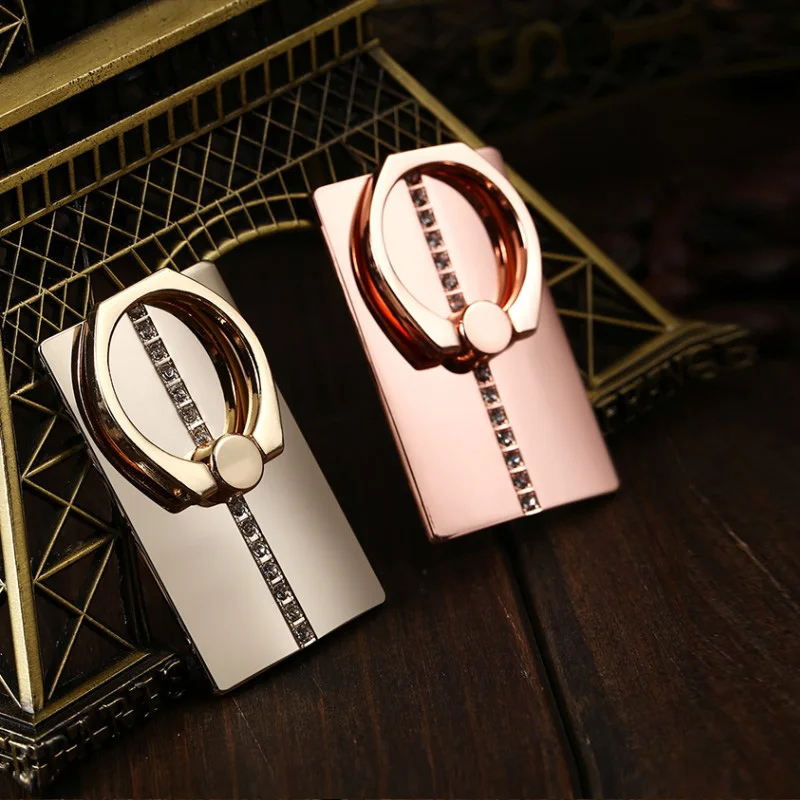 Luxury Square Finger Ring Mobile Phone Stand Car Holder For IPhone Socket Smart Phone Grip Car Mount Stand For Samsung Xiaomi