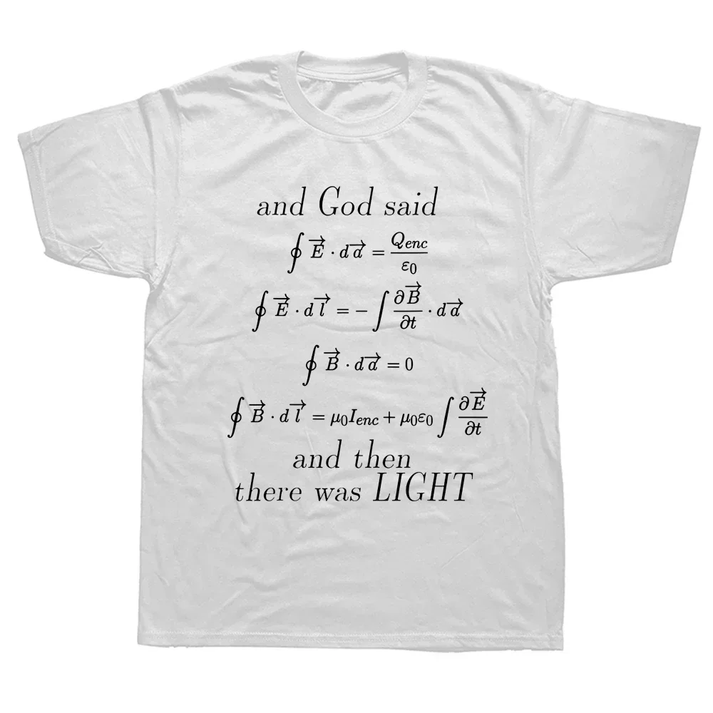 Подарки на день рождения God Said Maxwell's Equations Geeks футболки с забавным графическим