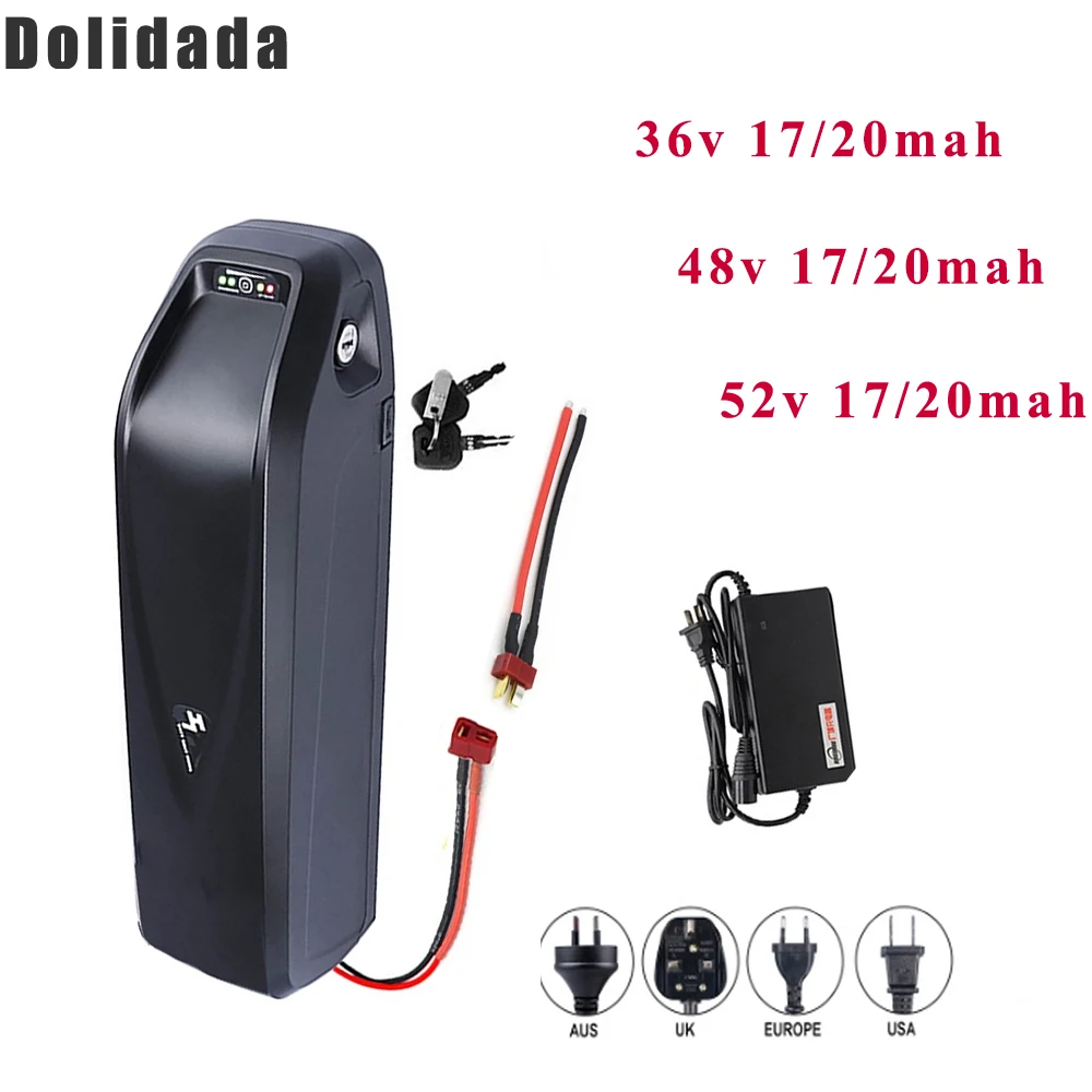 

52v 48v 36v Battery Pack For Hailong Electric Bicycle 30a 500w 750w 1000w 18650 Cell Ebike Batterie For Bafang BBS02 BBS03 BBSHD