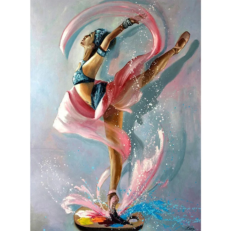 

5D DIY Diamond Painting Dancing Girl, Full Square/Round Handmade Diamond Embroidery, Mosaic Art Cross Stitch, Home Decor
