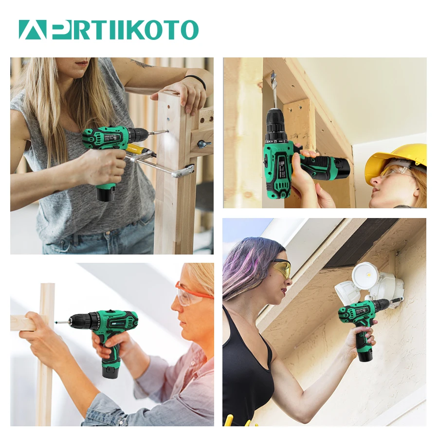 Беспроводная электрическая дрель APRTIIKOTO 12VF Легкая миниатюрная беспроводная со