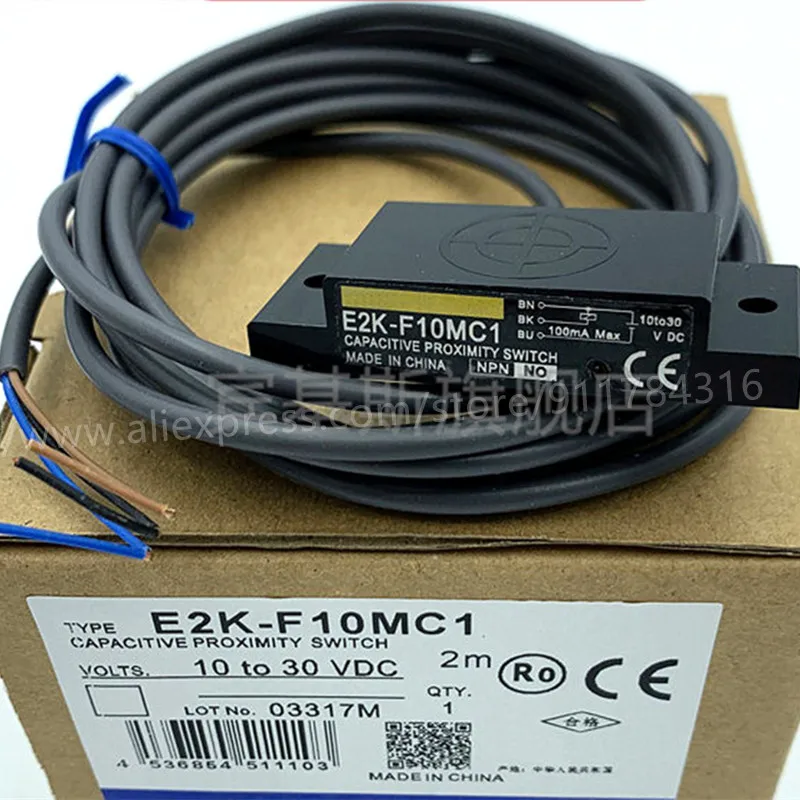 Omron-interruptor de proximidad capacitivo, alta calidad, 3 piezas, E2K-F10MC1, E2K-F10MC2, E2K-F10MC1-A, E2K-F10MC2-A, E2K-F10MB1, E2K-F10MB2