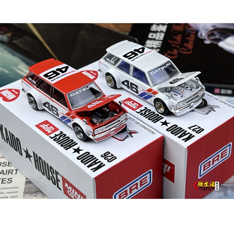 

В наличии Мини GT 1/64 Datsun KAIDO 510 Wagon BRE V1 белая и красная литая модель автомобиля в 2022 году