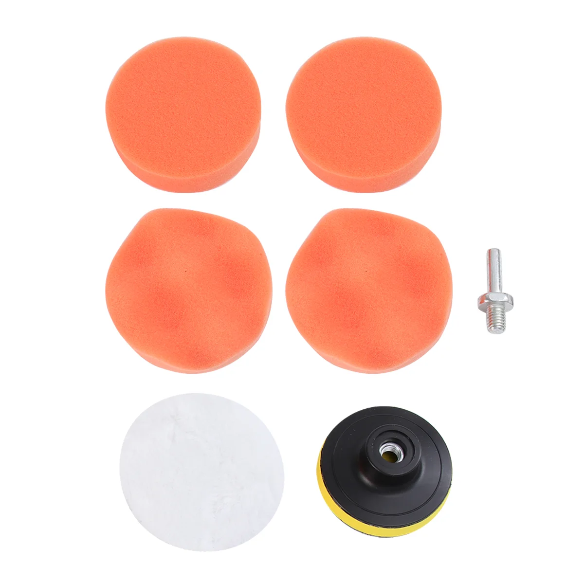 

6pcs Sponge & Woolen Polishing Waxing Buffing Pads Kit Auto Car with M10 Drill Adapter
