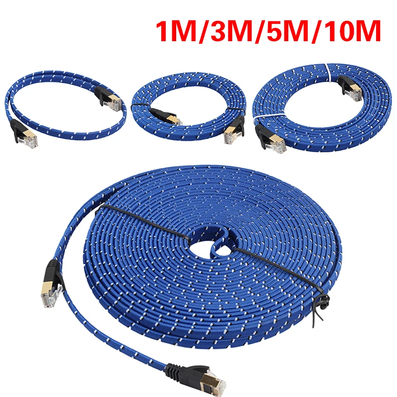 

1M 10Gbps CAT7 RJ45 Ethernet Network LAN Cable Patch Lead Cord For Tablet Computer Adapter Extender Cable Connectors