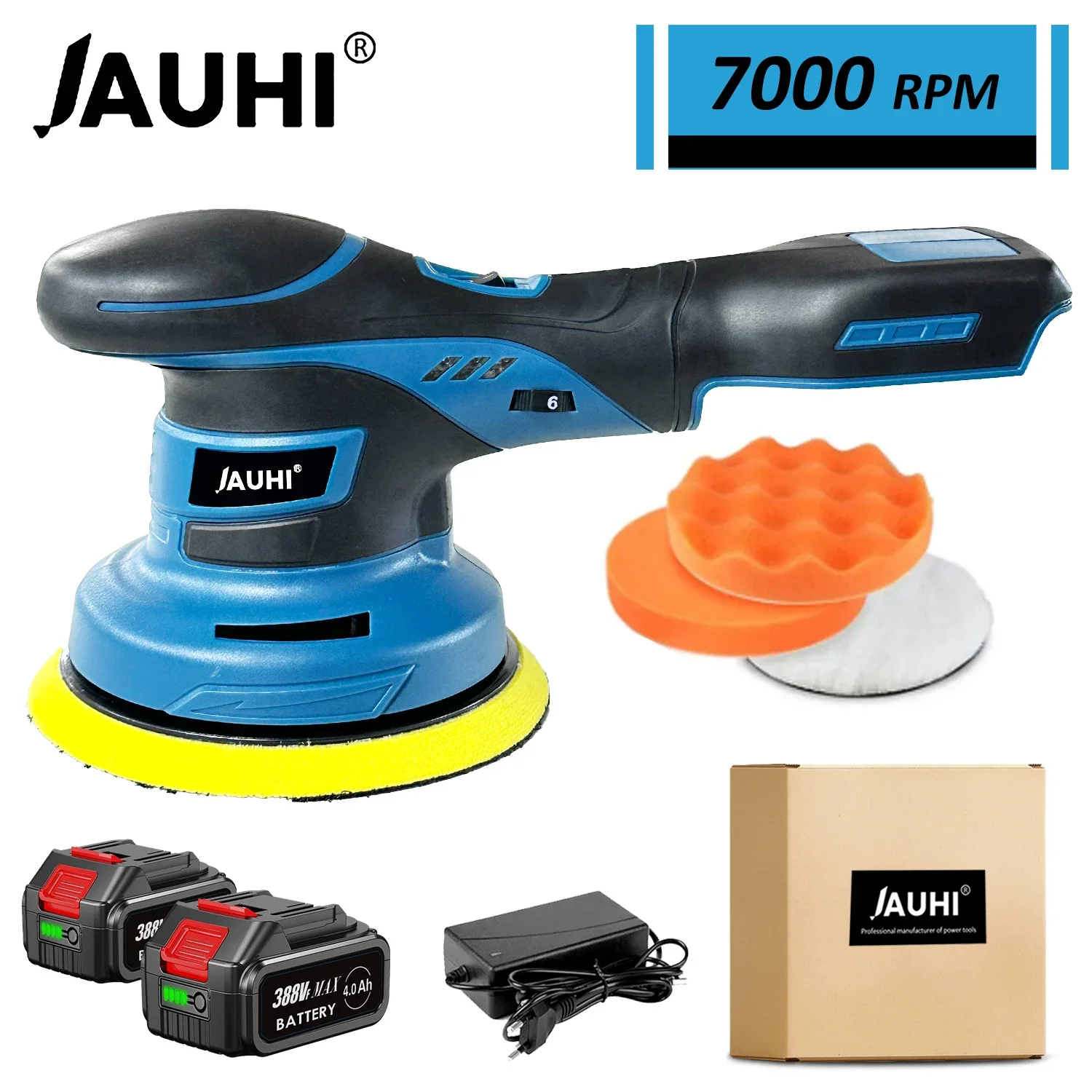 JAHUI 150 мм 7000 об/мин Беспроводная бесщеточная фотоэлектрическая 6-скоростная