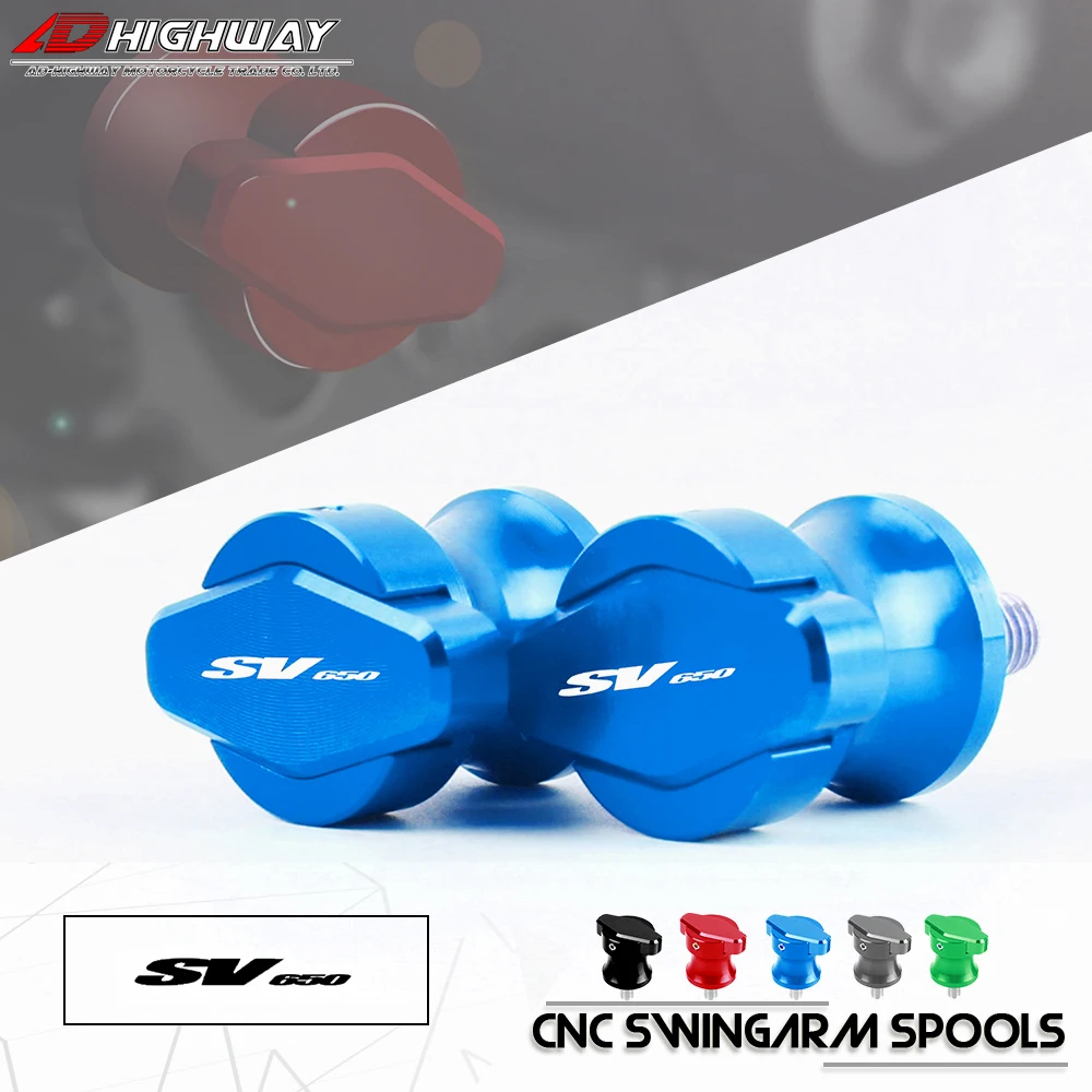 

For Suzuki SV650 / S SV650S SV 650 1999-2022 Motorcycle Swingarm Spools Slider M8 Rear Swingarm Swing Arm Stand Screws Paddock