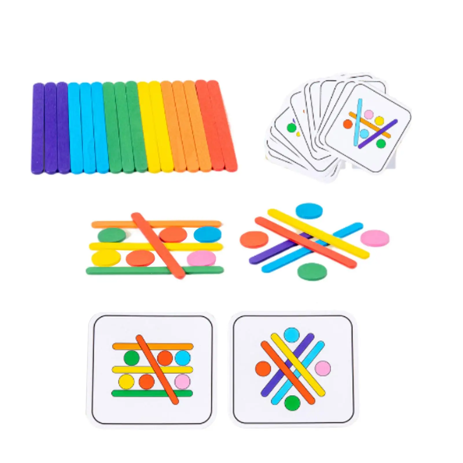 

Montessori Toys for 3 4 5 Year Old Kids and Toddlers, Educational Toy with 18 Cards, Sensory Toy