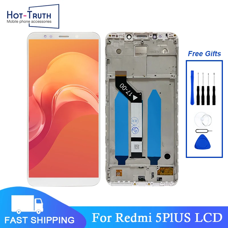 Оригинальный ЖК-дисплей для Xiaomi Redmi 5 Plus MEG7 сенсорный дигитайзер экран в сборе