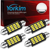 yorkim 578 festoon led bulb super bright 41mm 42mm led bulb canbus error free 16 smd 4014 chipset led interior light pack of 4