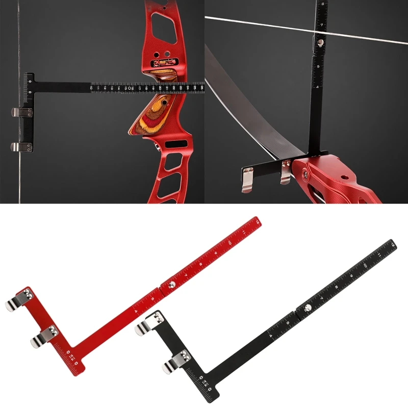 

Archery Bow Square L Ruler Aluminum Alloy Hunting Measurement Tool Bow and Arrow Shooting Bowstring Positioning Scale 24BD