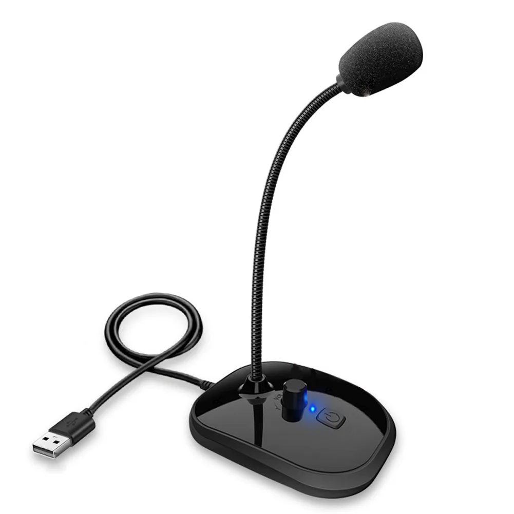 

3.5mm Studio Microphone Speech Mic Stand Holder USB Desktop Microphone Mini Notebook Computer For PC