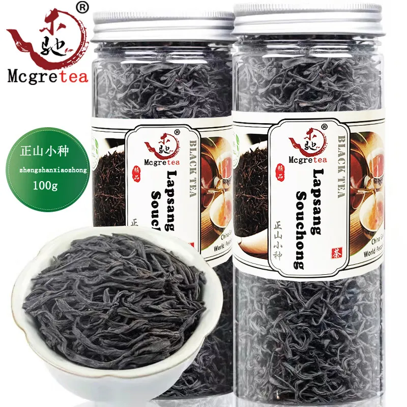 

100g/200g 2021 High quality Black Chinese Tea Wuyi Lapsang Souchong Tea With Smoke Flavor Zheng Shan Xiao Zhong Tea