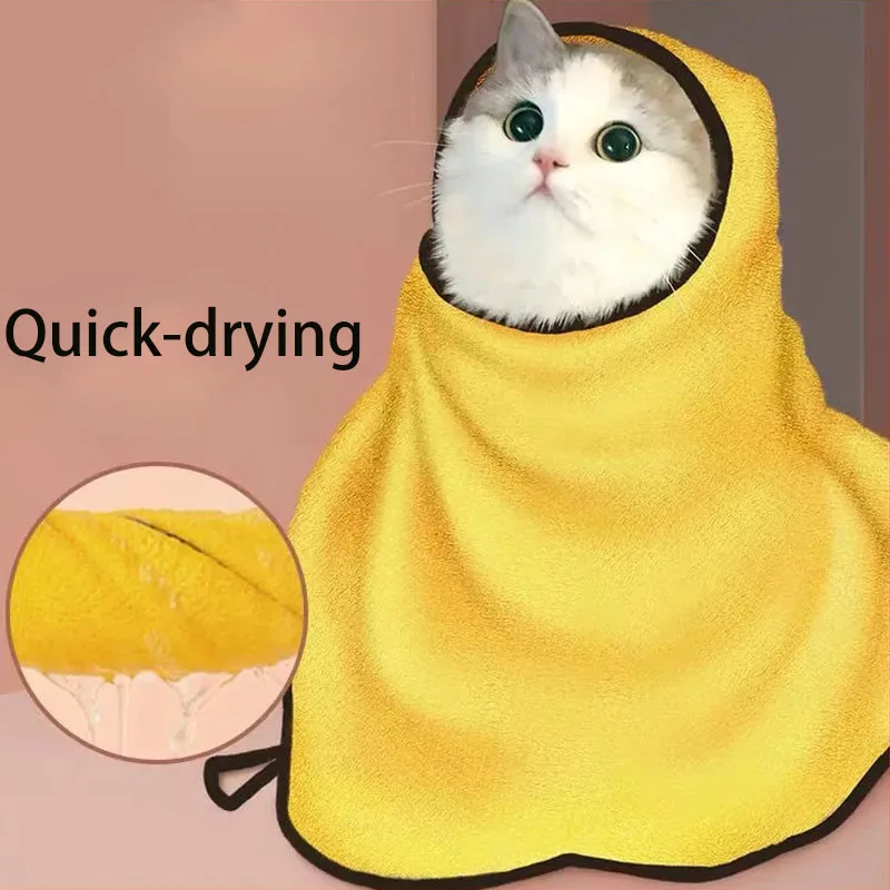 

Quick Drying Pet Towel Dog and Cat Towel Robe Bath Absorbent Water Microfiber Soft Fiber Pets Drying Bath Towels Large