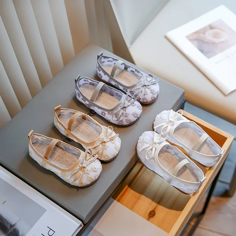 Дышащие Сетчатые Сандалии Без Шнуровки На Тему Принцессы Для Девочек