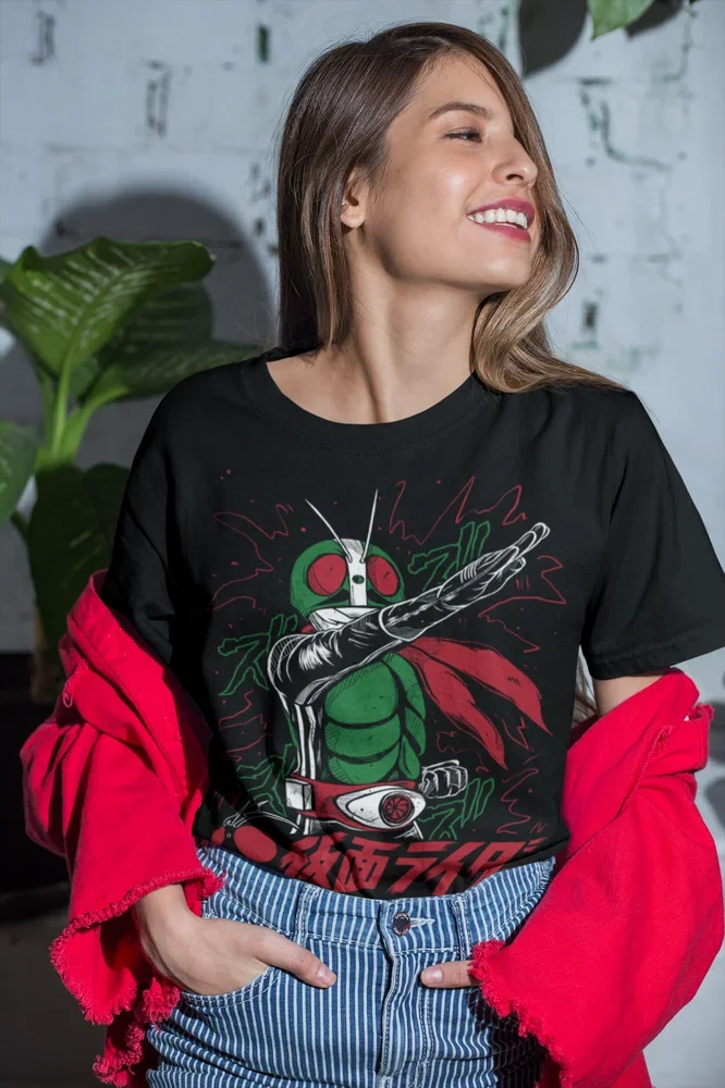 Футболка Kamen Rider Подарочная рубашка в стиле унисекс с коротким рукавом все