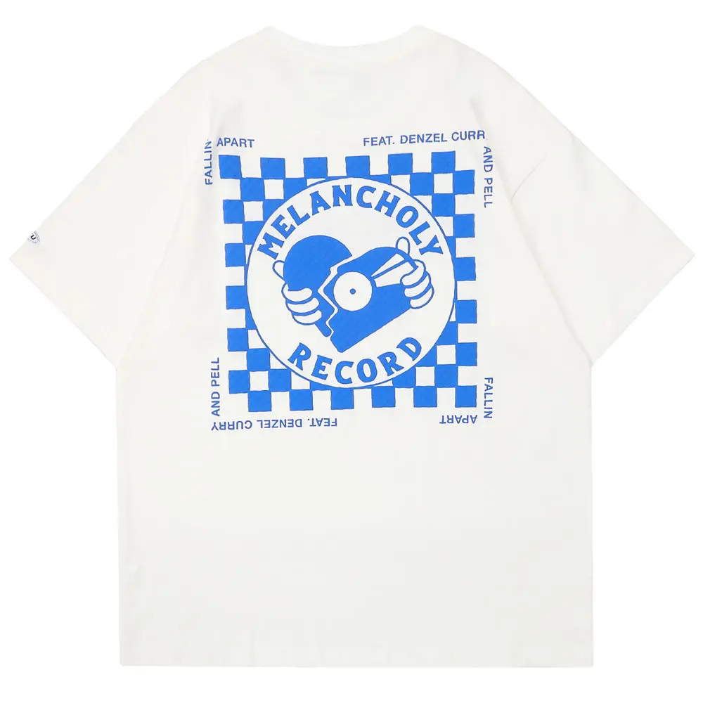 Футболка мужская оверсайз с круглым вырезом хлопковая тенниска винтажным