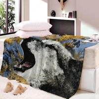 wolf animal fleece blanket super soft fleece throw blanket lightweight all seasons warm for couch sofa bedroom quilt