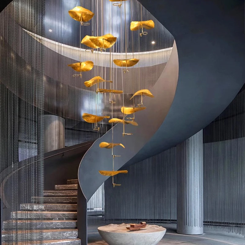 

Art Led Chandelier Pendant Lamp Light Room Decor Nordic home dining indoor stair hanging for living bedroom closets lustre lampa