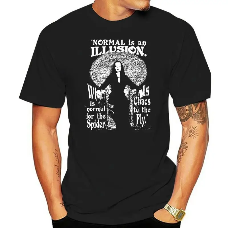 Фото Morticia Addams Normal Is An Illusio Classic Movie T Shirt Size S To 3Xl №1