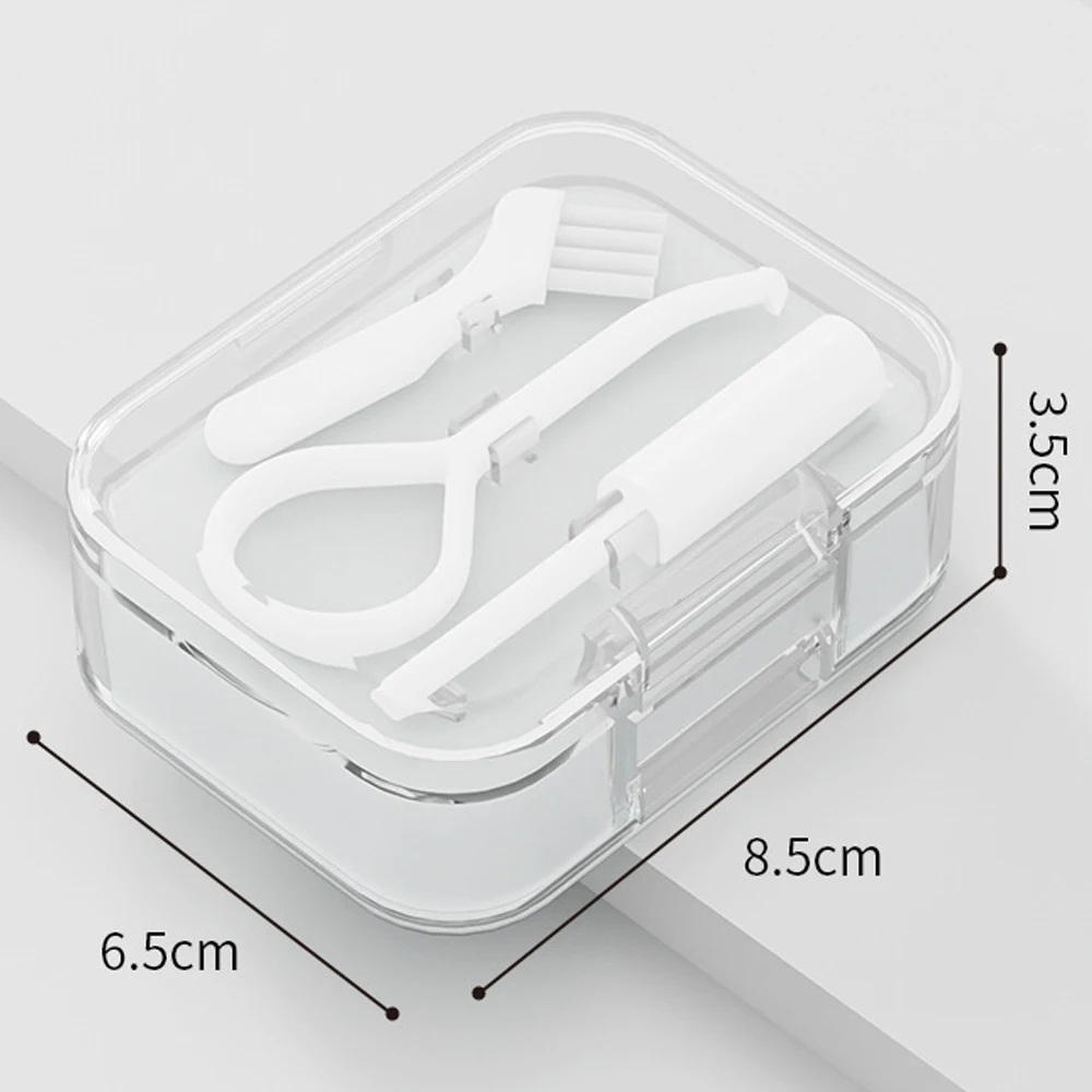 Двухслойная коробка для протезов фиксатор брекеты хранения с настроением зубов