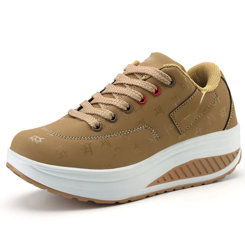 

Platform Wedge Sneakers Women Korean Style Fashion Casual Internal Increase Walking Large Size Vulcanized Shoes Tenis Femininos