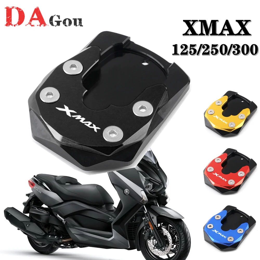 

For YAMAHA XMAX X-MAX 125 250 300 XMAX300 XMAX250 2017-2021 New Motorcycle CNC Kickstand Extension Sidestand Stand Enlarger Pad