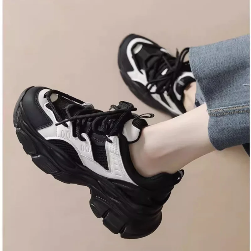 Женская обувь на платформе теннисные женские осенние кроссовки из натуральной