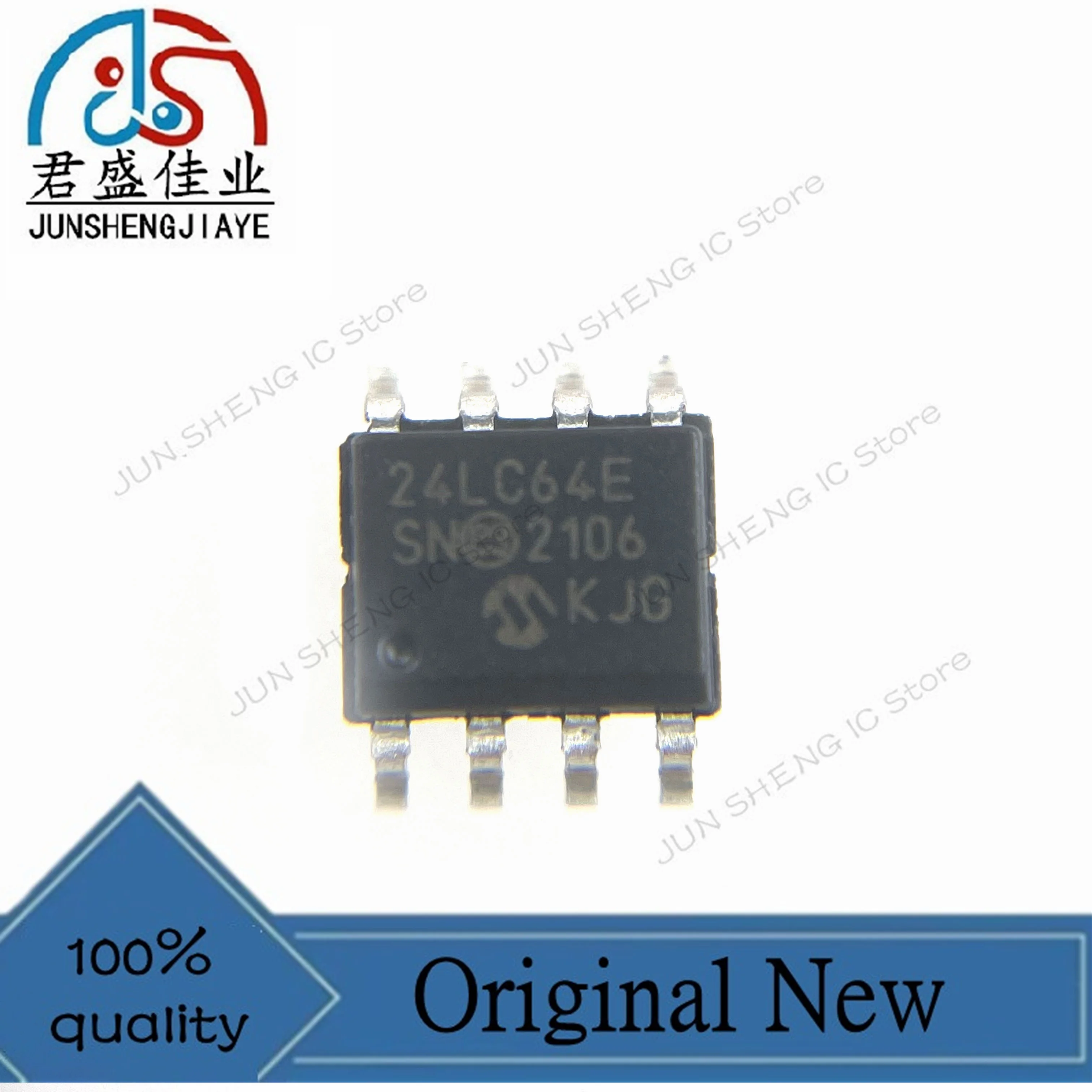 Магазин ИС JUN SHENG/1 шт./лот 100% Новый оригинальный 24LC64-E/SN 24LC64T-E/SN 24LC64 EPROM память 24LC64E SOP8
