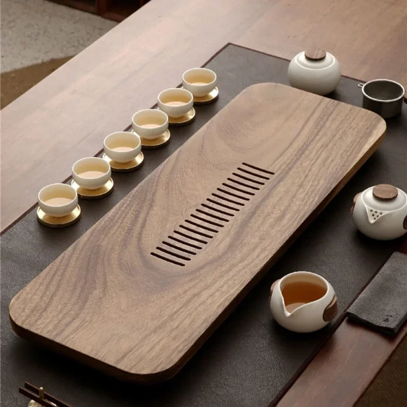 

Gong Fu Table Tea Trays Small Luxury Rectangle Chinese Tea Trays Wooden Drainage Vintage Tee Tablett Office Accessories WK50TT
