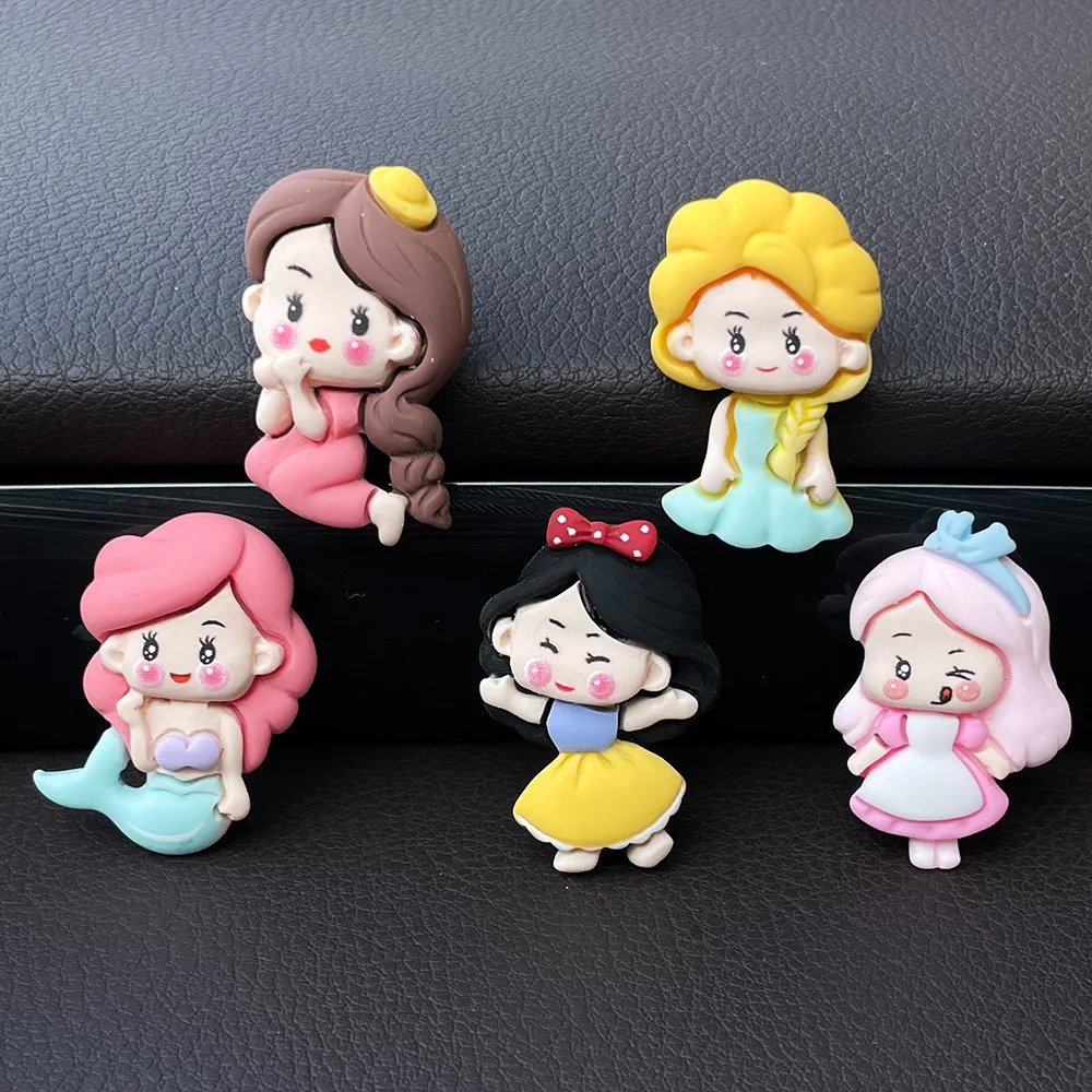 

New Cute Resin Cartoon Princess Flatback Scrapbook DIY Phone Case Decor Hairpin Embellishments Accessories