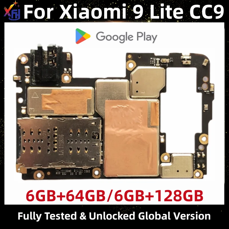 Original Unlocked Mainboards For Xiaomi Mi 9 Lite 9lite CC9 Motherboards 64GB 128GB Global ROM Logic Board With Google Playstore enlarge