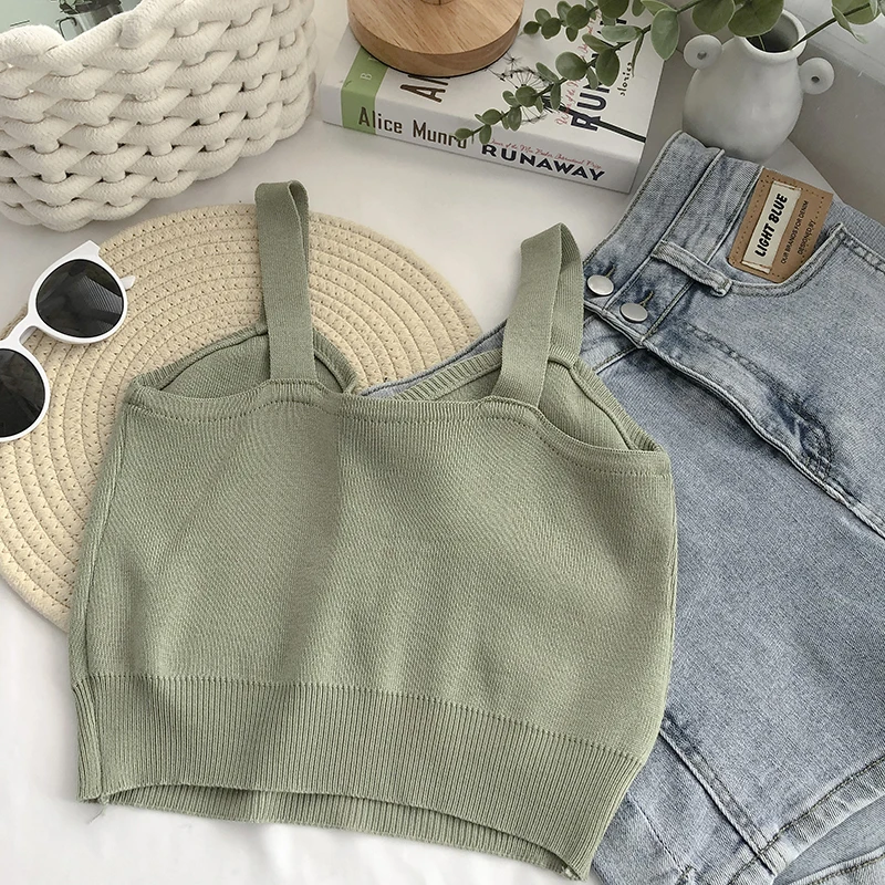 

Heliar Women Strappy Crop Tops Sweetheart Neckline Solid Color Cotton Going Out Tops Buttons Front Backless Sexy Summer Top