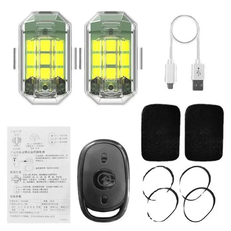 

LED Strobe Lights Anti-Collision Lighting For Night Safety Mini USB Rechargeable Lighting Anti-Collision Tail Lights For Drone