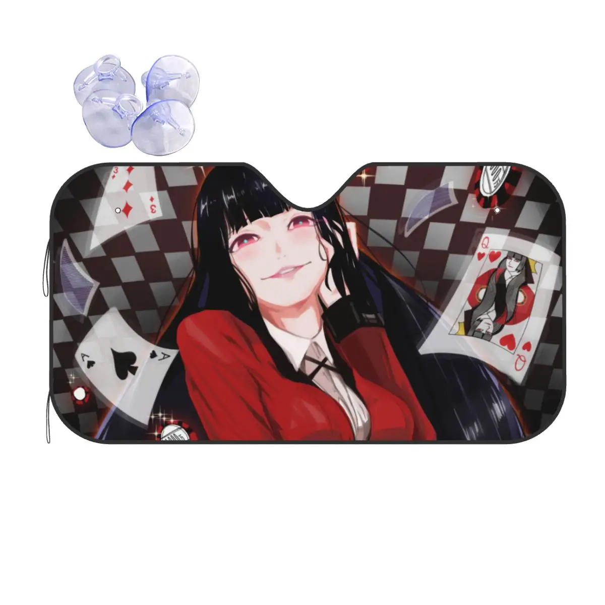 

Jabami Yumeko Windshield Sunshade Kakegurui Japan Anime Cover Front Block Window 70x130cm Sunshade Visor Accessories Covers