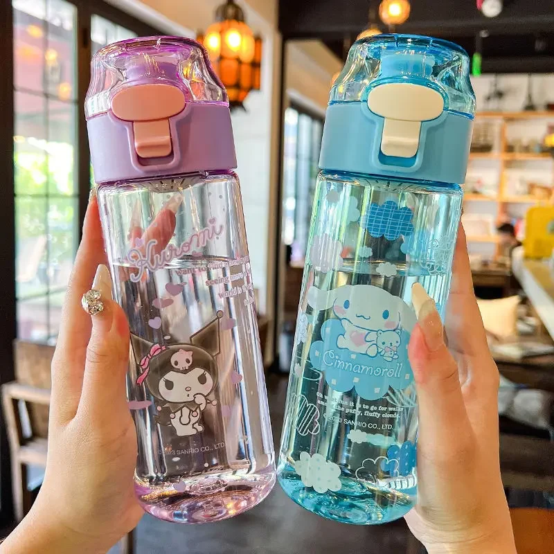 

Sanrio Water Cup Girl Good-looking Student Plastic Cup Tritan High Temperature Resistant Summer Cute Children's Cups